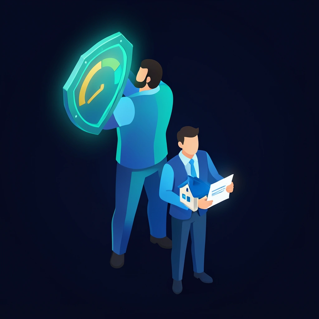 A strong figure backing a smaller investor with a credit shield