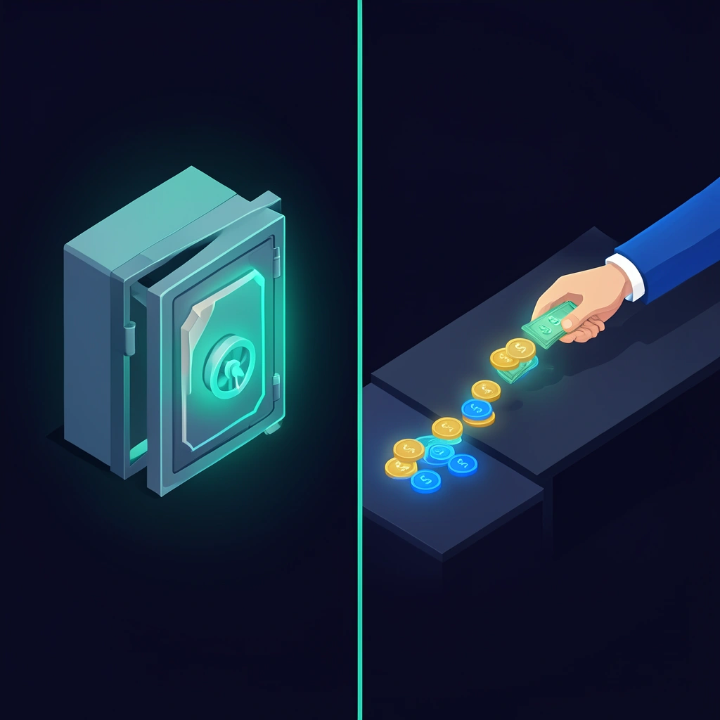 Locked equity vault vs accessible cash at closing